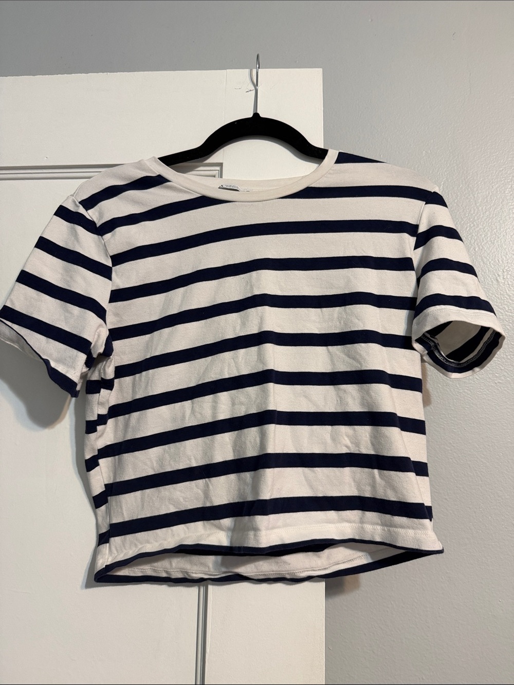 Zara Navy and White Striped Tee